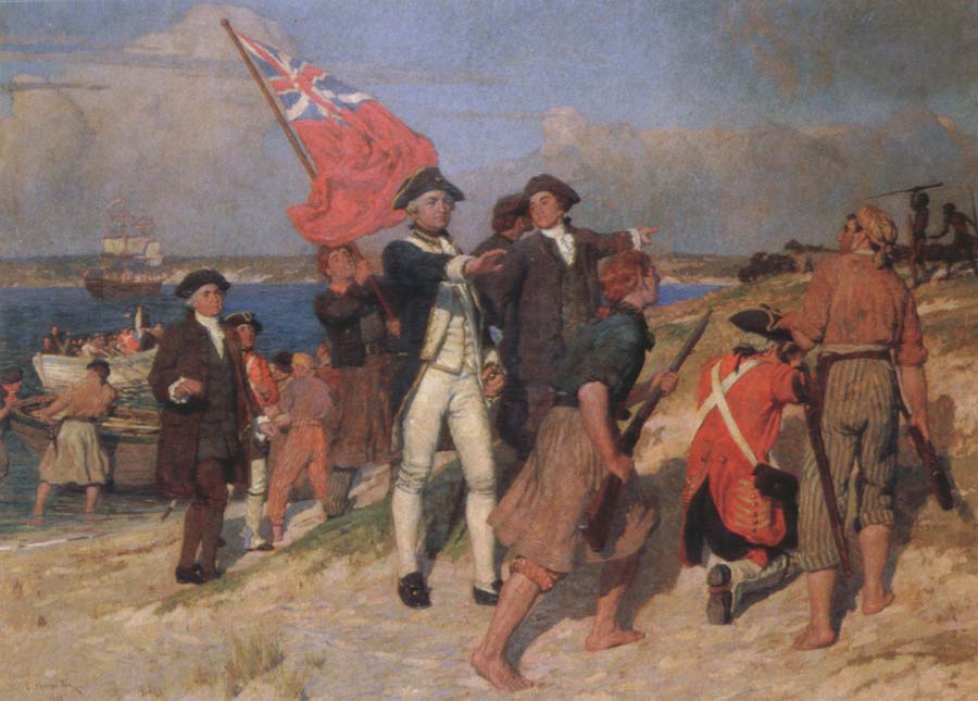 landing of captain cook at botany bay,1770